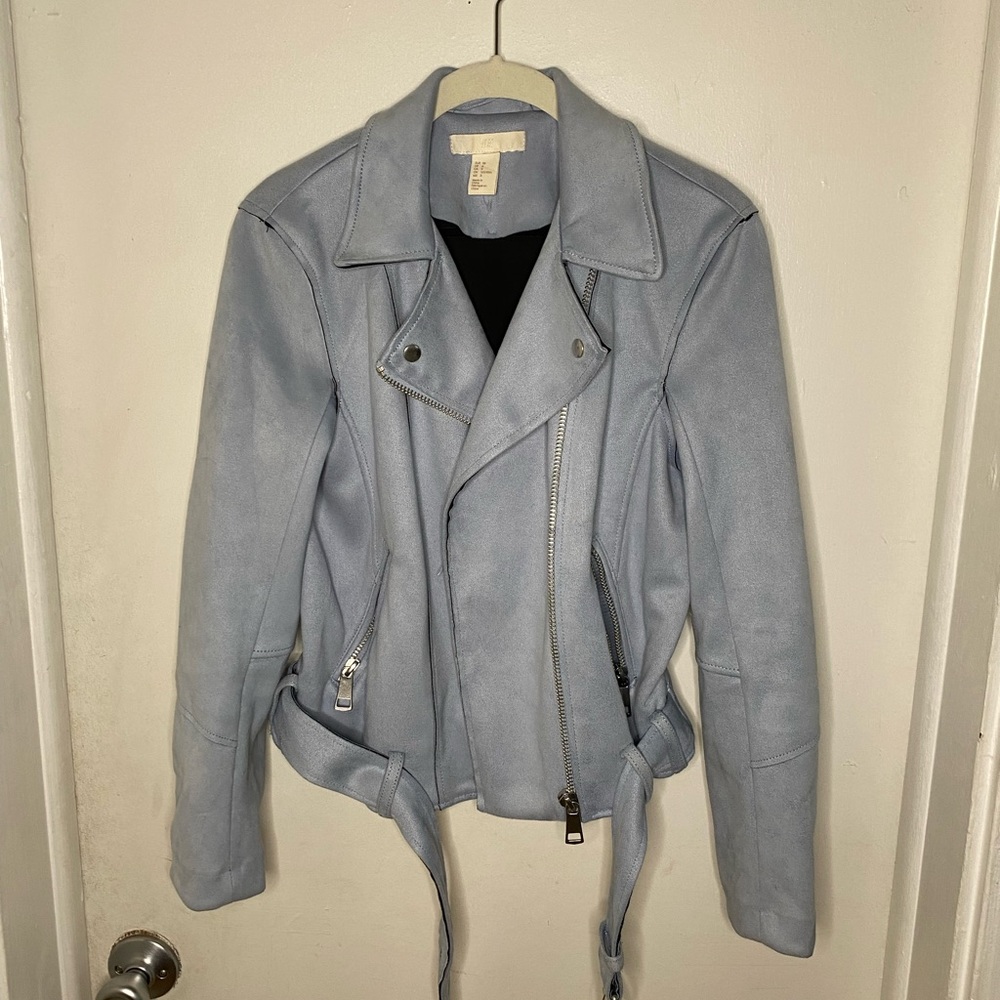 H&M Suede Bomber Jacket